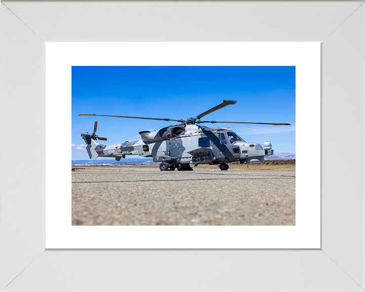 Royal Navy Wildcat helicopter Cyprus 2026 Photo Print Wall Art Naval Aircraft Decor Posters, Prints, & Visual Artwork Hampshire Prints 10 x 8 White Frame Yes