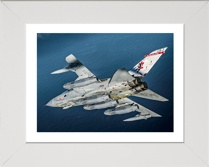 RAF Tornado GR4 of 41 Sqaudron in flight Photo Print - Royal Air Force Aircraft Hampshire Prints 10 x 8 White Frame Yes