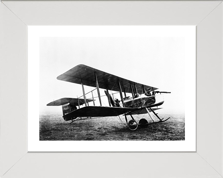RAF Vickers FB5 Gunbus 1915 Photo Print - Royal Air Force Aircraft Hampshire Prints 10 x 8 White Frame Yes
