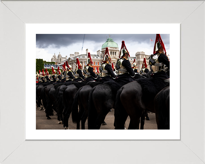 Blues and Royals on parade Photo Print - British Army Hampshire Prints 10 x 8 White Frame Yes
