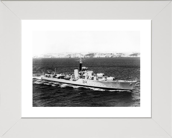 HMS Armada (D14) Photo Print - At Sea - Royal Navy Battle Class Destroyer Posters, Prints, & Visual Artwork Hampshire Prints 10 x 8 White Frame Yes