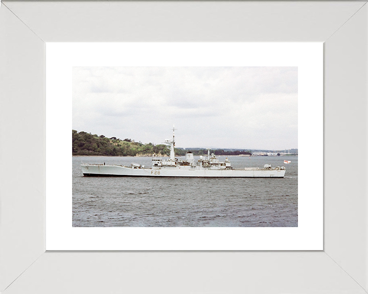 HMS Cleopatra (F28) Royal Navy Leander Class Frigate Port Beam View Photo Print Wall Art Decor Posters, Prints, & Visual Artwork Hampshire Prints 10 x 8 White Frame Yes