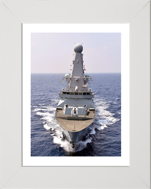 HMS Defender (D36) Photo Print - Indian Ocean 2016 - Royal Navy Type 45 Destroyer Posters, Prints, & Visual Artwork Hampshire Prints 10 x 8 White Frame Yes