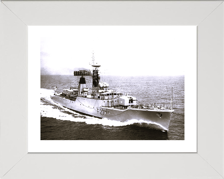 HMS Lynx (F27) Photo Print - Underway - Royal Navy Leopard Class Frigate Posters, Prints, & Visual Artwork Hampshire Prints 10 x 8 White Frame Yes