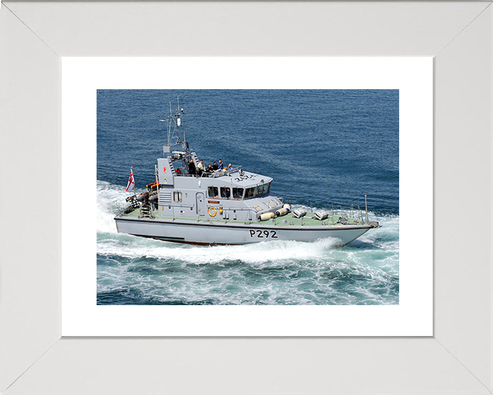 HMS Charger (P292) Royal Navy Archer Class Patrol Vessel Underway Photo Print Wall Art Decor Posters, Prints, & Visual Artwork Hampshire Prints 10 x 8 White Frame Yes