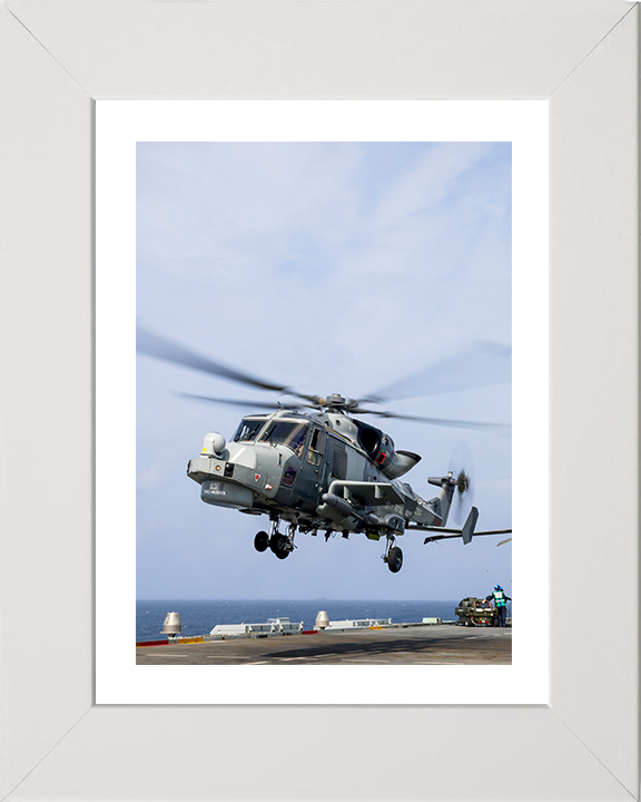 Wildcat helicopter from 815 NAS 2025 Photo Print - Royal Navy Aircraft Hampshire Prints 10 x 8 White Frame Yes