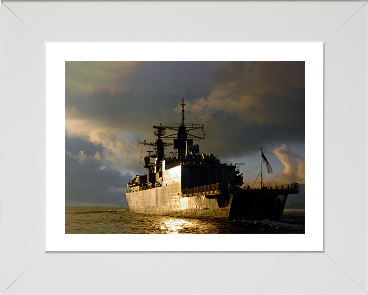 HMS Chatham (F87) Photo Print - Sierra Leone 2006 - Royal Navy Type 22 Frigate Posters, Prints, & Visual Artwork Hampshire Prints 10 x 8 White Frame Yes