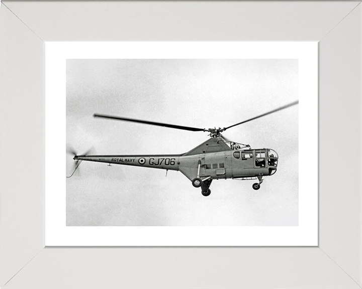 Westland WS-51 Dragonfly Helicopter 1955 Photo Print - Royal Navy Aircraft Hampshire Prints 10 x 8 White Frame Yes