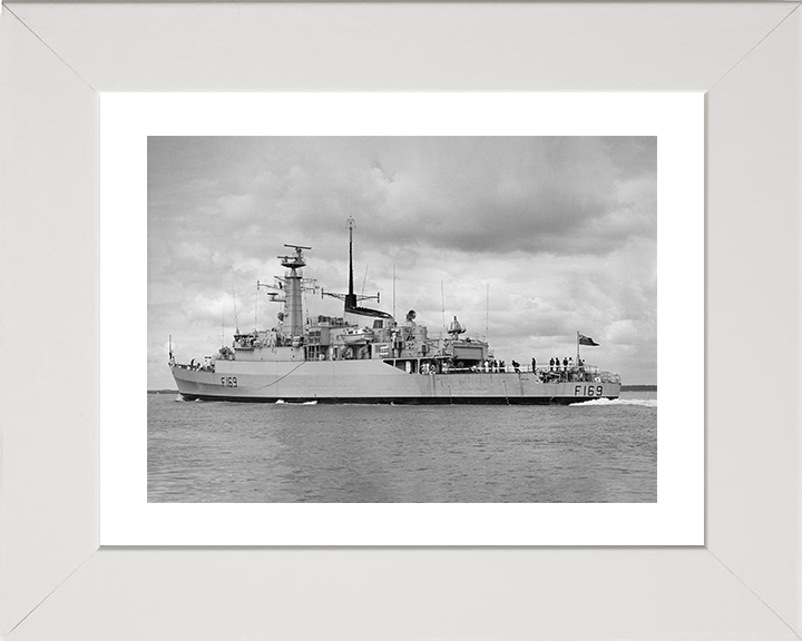 HMS Amazon (F169) Photo Print - During Trials 1973 - Royal Navy Type 21 Frigate Posters, Prints, & Visual Artwork Hampshire Prints 10 x 8 White Frame Yes