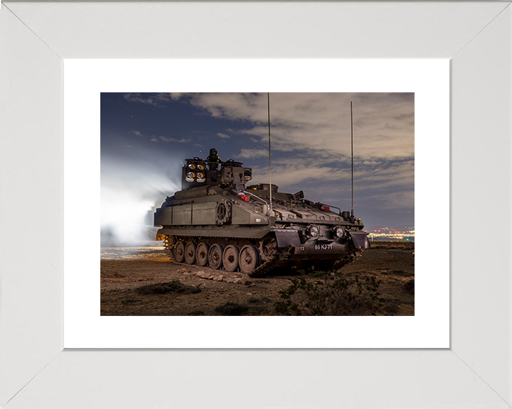 British Army Stormer combat vehicle With Starstreak Photo Print Wall Art Military Poster Posters, Prints, & Visual Artwork Hampshire Prints 10 x 8 White Frame Yes