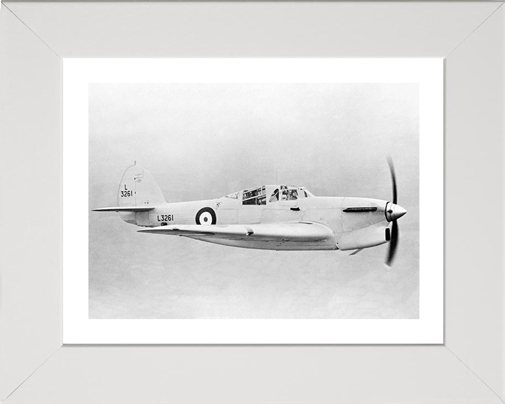 RAF Hawker Henley in Flight Photo Print - Royal Air Force Aircraft Posters, Prints, & Visual Artwork Hampshire Prints 10 x 8 White Frame Yes