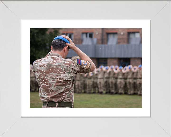 Coldstream Guards Don UN Berets 2025 Photo Print - British Army Hampshire Prints 10 x 8 White Frame Yes