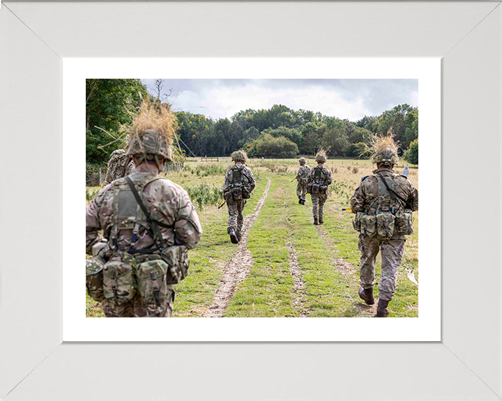 RAF Regiment Patrolling Photo Print - Royal Air Force Hampshire Prints 10 x 8 White Frame Yes