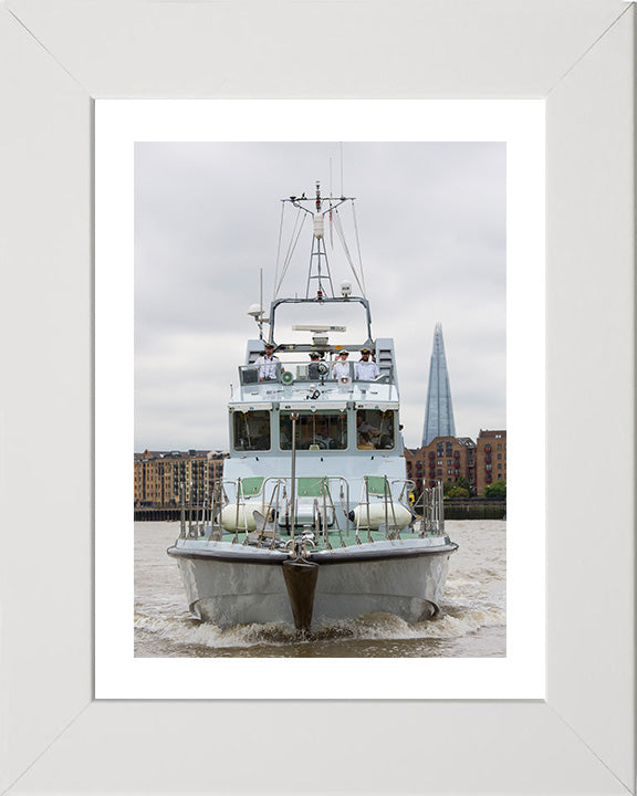 HMS Archer (P264) Photo Print - River Thames 2016 - Royal Navy Archer Class P2000 Patrol Vessel Posters, Prints, & Visual Artwork Hampshire Prints 10 x 8 White Frame Yes