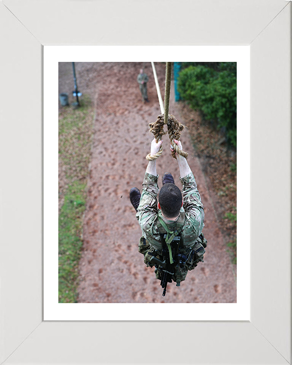 Royal Marine Recruit Commando test Tarzan Assault Course | Photo Print | Framed Print | Military | Wall Art | Decor | Photography | CTCRM Lympstone Hampshire Prints