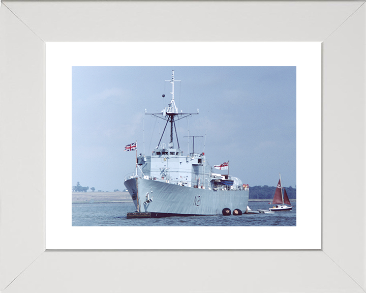 HMS Abdiel (N21) Royal Navy Abdiel Class Minelayer Photo Print Port Bow View Warship Wall Art Posters, Prints, & Visual Artwork Hampshire Prints 10 x 8 White Frame Yes