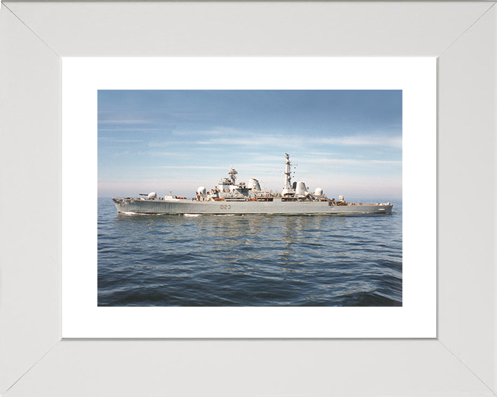 HMS Bristol (D23) Royal Navy Type 82 Destroyer Port Beam View Photo Print Wall Art Decor Posters, Prints, & Visual Artwork Hampshire Prints 10 x 8 White Frame Yes