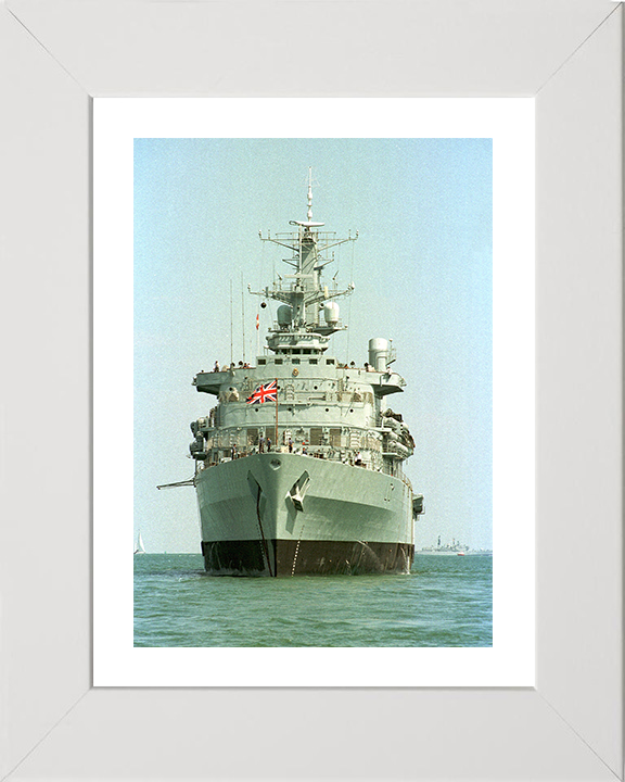 HMS Fearless (L10) Photo Print - At Anchor 2001 - Royal Navy Fearless Class Landing Platform Dock