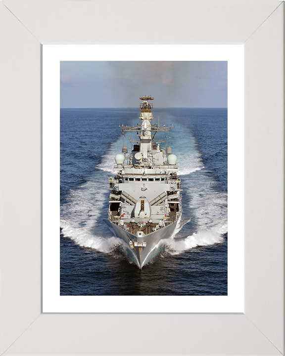 HMS Kent (F78) Photo Print - at sea 2015 - Royal Navy Type 23 Frigate Hampshire Prints 10 x 8 White Frame Yes