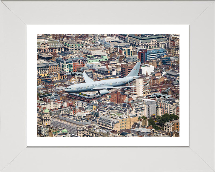 RAF Voyager and Tornado GR4’s over London Photo Print - Royal Air Force Aircraft Hampshire Prints 10 x 8 White Frame Yes