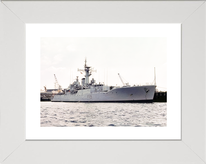HMS Berwick (F115) Royal Navy Rothesay Class Frigate Portsmouth 1983 Photo Print Wall Art Decor Posters, Prints, & Visual Artwork Hampshire Prints 10 x 8 White Frame Yes
