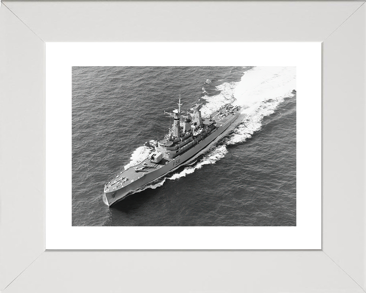 HMS Argonaut (F56) Royal Navy Leander Class Frigate From The Air Photo Print Wall Art Decor Posters, Prints, & Visual Artwork Hampshire Prints 10 x 8 White Frame Yes