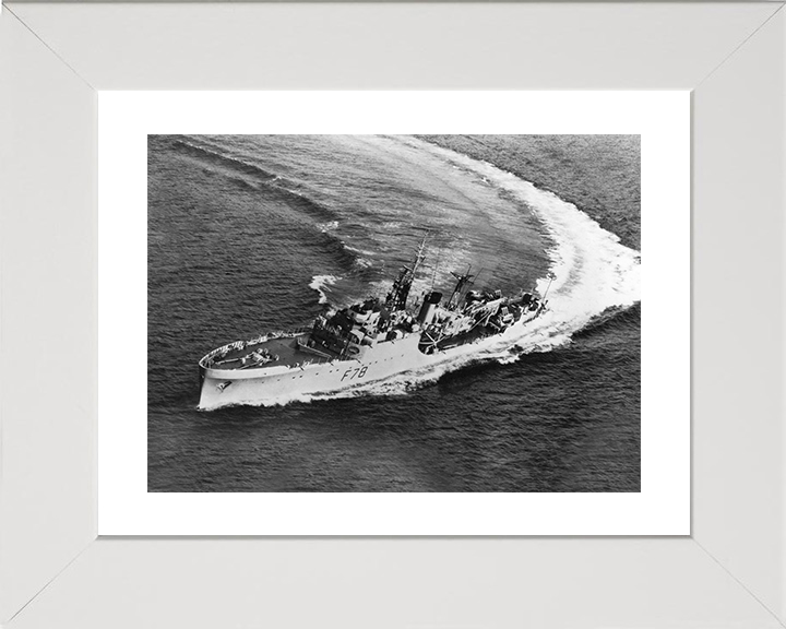 HMS Blackwood (F78) Photo Print - At Sea - Royal Navy Blackwood Class Frigate Posters, Prints, & Visual Artwork Hampshire Prints 10 x 8 White Frame Yes