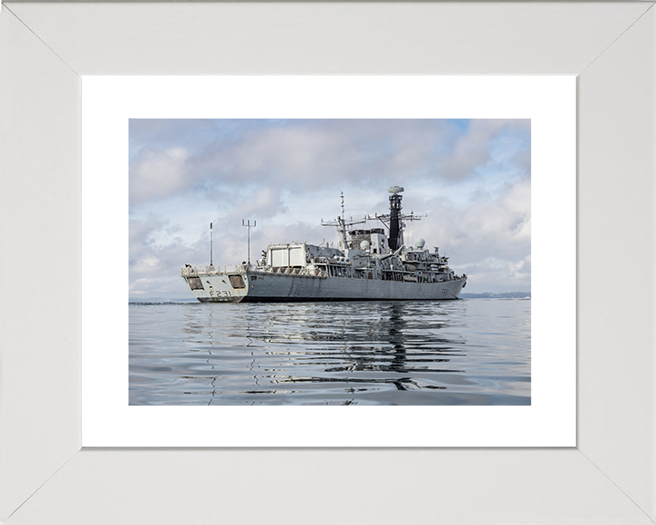 HMS Argyll (F231 ) Royal Navy Type 23 Frigate Calm Reflections Photo Print Wall Art Decor Posters, Prints, & Visual Artwork Hampshire Prints 10 x 8 White Frame Yes