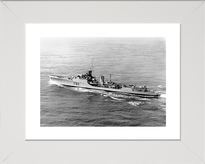 HMS Duncan (F80) Royal Navy Blackwood Class Frigate Port Side View Photo Print Wall Art Decor Posters, Prints, & Visual Artwork Hampshire Prints 10 x 8 White Frame Yes