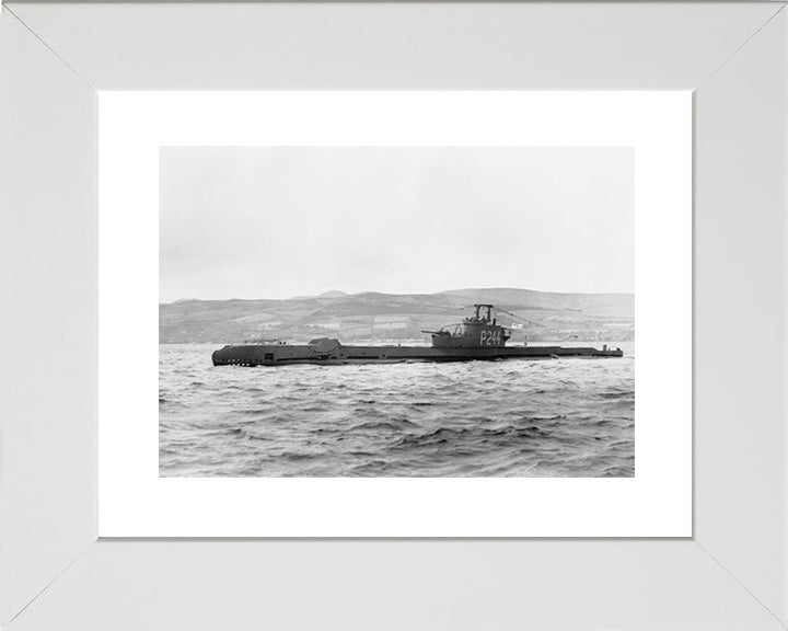 HMS Sea Devil (P244) Photo Print - Port Side View - Royal Navy S Class Submarine Hampshire Prints 10 x 8 White Frame Yes