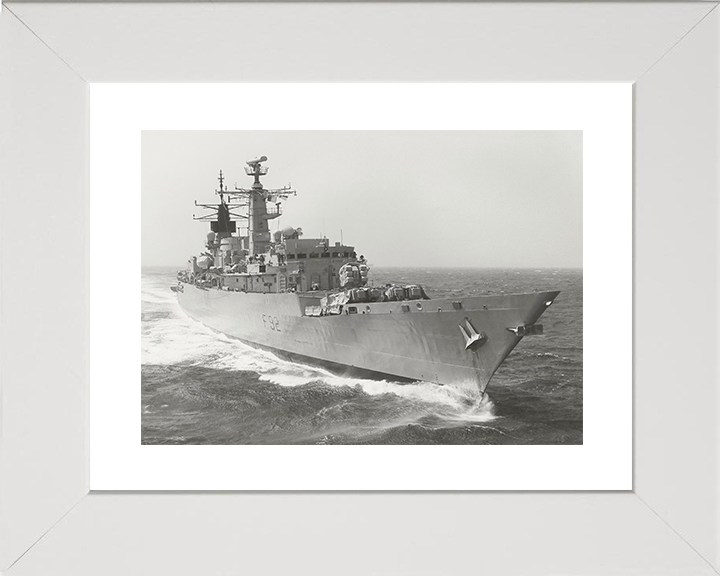 HMS Boxer (F92) Royal Navy Type 22 Frigate In Black and White Photo Print Wall Art Decor Posters, Prints, & Visual Artwork Hampshire Prints 10 x 8 White Frame Yes