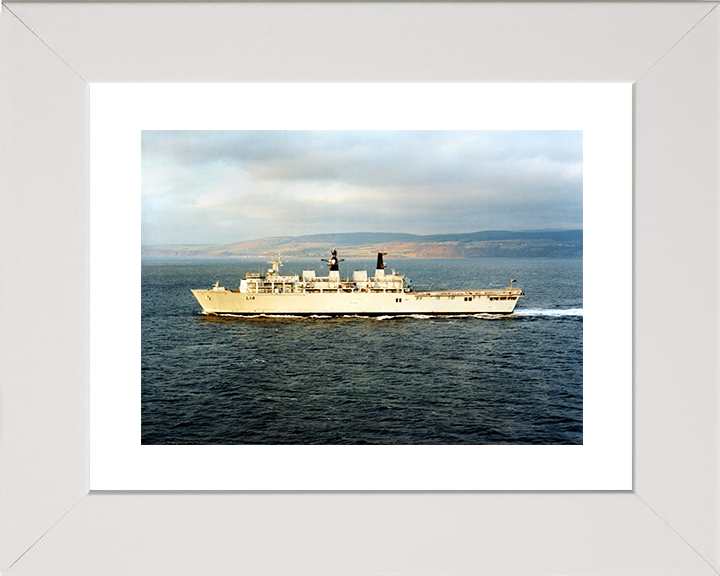 HMS Albion (L14) Royal Navy Albion Class Amphibious Ship During Trials 2002 Photo Print Wall Art Naval Decor Posters, Prints, & Visual Artwork Hampshire Prints 10 x 8 White Frame Yes