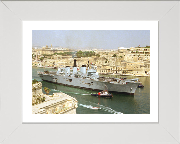 HMS Ark Royal (R07) Photo Print - Malta 1994 - Royal Navy Invincible Class Aircraft Carrier