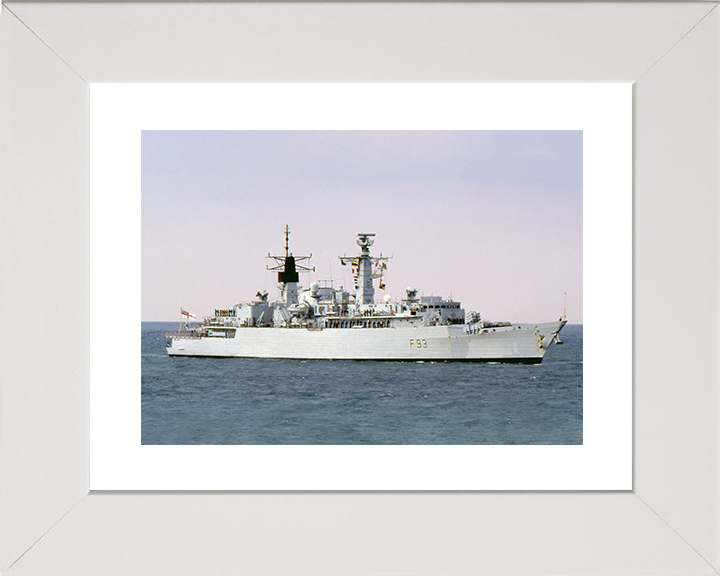 HMS Beaver (F93) Royal Navy Type 22 Frigate Entering Harbour Photo Print Wall Art Decor Posters, Prints, & Visual Artwork Hampshire Prints 10 x 8 White Frame Yes