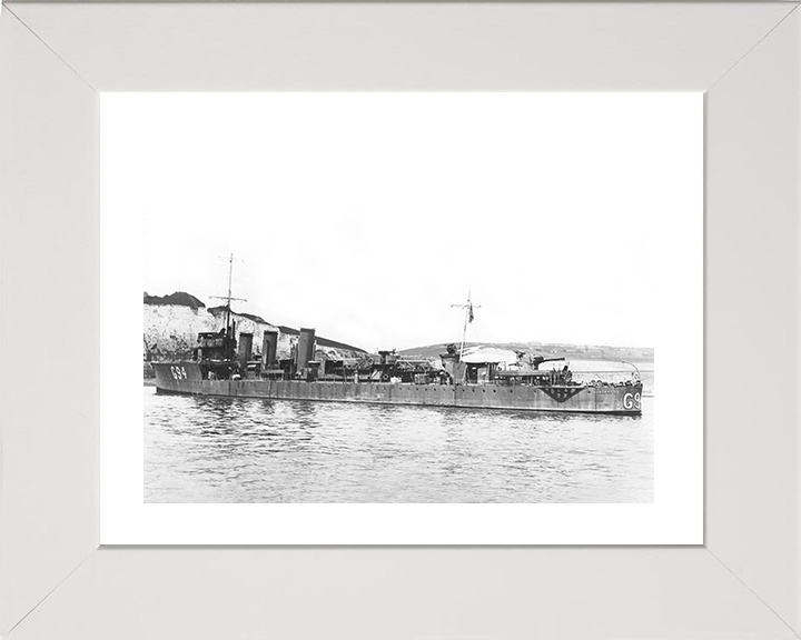 HMS Sorceress (G94) Photo Print - Dover 1919 - Royal Navy R Class Destroyer Posters, Prints, & Visual Artwork Hampshire Prints 10 x 8 White Frame Yes