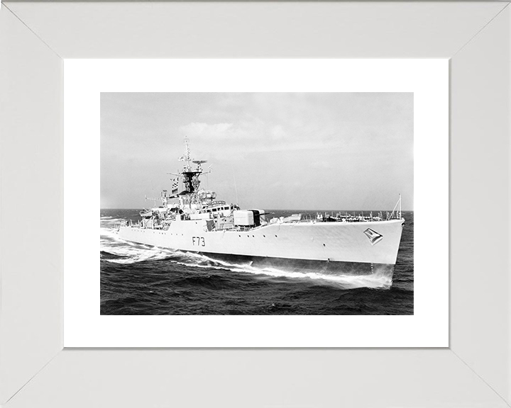 HMS Eastbourne (F73) Royal Navy Whitby Class Frigate Starboard View Photo Print Wall Art Decor Posters, Prints, & Visual Artwork Hampshire Prints 10 x 8 White Frame Yes