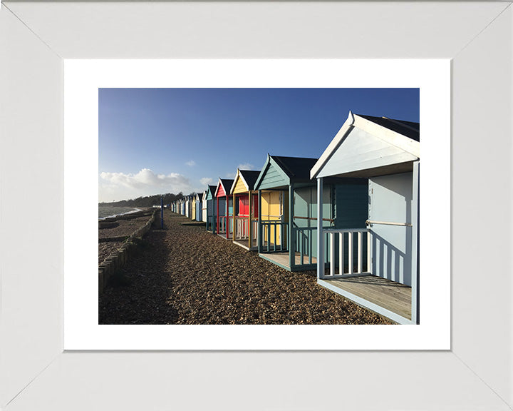 Calshot beach Huts Hampshire Photo Print - Canvas - Framed Photo Print - Hampshire Prints