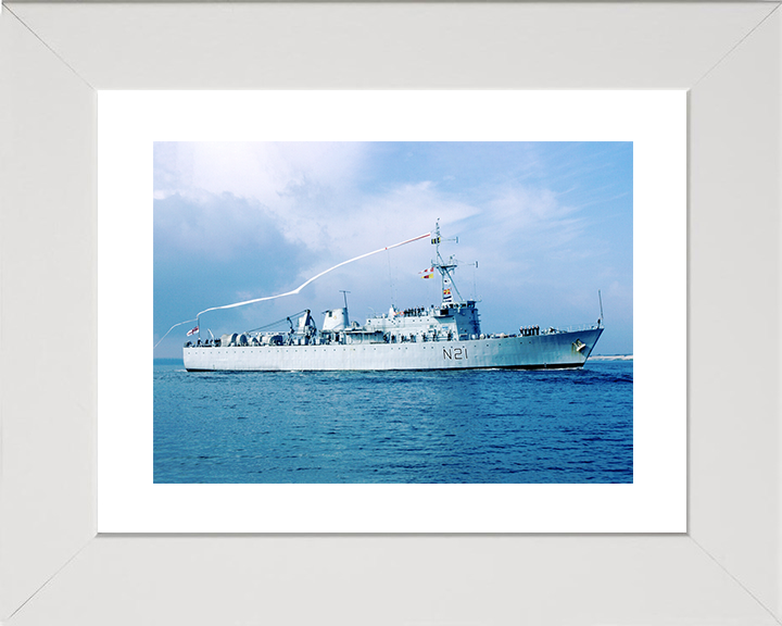 HMS Abdiel (N21) Royal Navy Abdiel Class Minelayer Photo Print Paying Off Warship Wall Art Posters, Prints, & Visual Artwork Hampshire Prints 10 x 8 White Frame Yes
