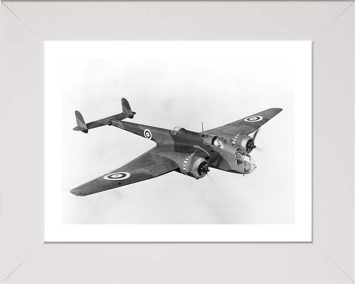 RAF Handley Page H.P.52 Hampden Mk 1 in flight Photo Print - Royal Air Force Aircraft Posters, Prints, & Visual Artwork Hampshire Prints 10 x 8 White Frame Yes