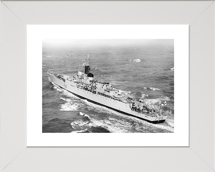 HMS Berwick (F115) Royal Navy Rothesay Class Frigate At Sea Photo Print Wall Art Decor Posters, Prints, & Visual Artwork Hampshire Prints 10 x 8 White Frame Yes