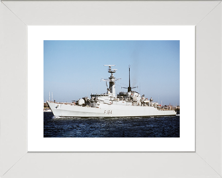 HMS Ardent (F184) Royal Navy Type 21 Frigate Starboard View Photo Print Wall Art Decor Posters, Prints, & Visual Artwork Hampshire Prints 10 x 8 White Frame Yes