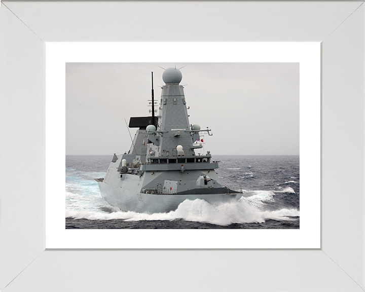 HMS Daring (D32) Photo Print - Caribbean Sea 2013 - Royal Navy Type 45 Destroyer Posters, Prints, & Visual Artwork Hampshire Prints 10 x 8 White Frame Yes