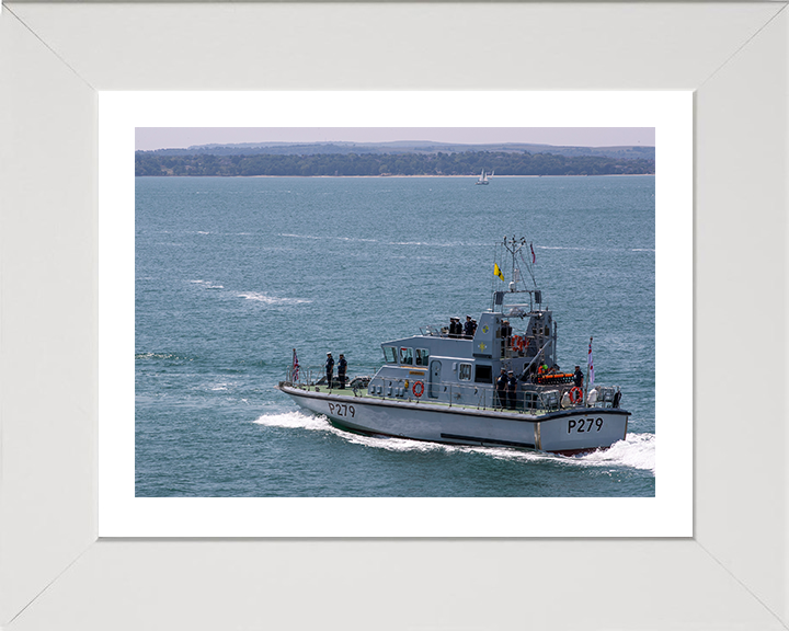 HMS Blazer (P279) Photo Print - At Sea 2022 - Royal Navy Archer Class P2000 Patrol Vessel Posters, Prints, & Visual Artwork Hampshire Prints 10 x 8 White Frame Yes
