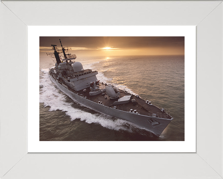 HMS Southampton (D90) Photo Print - At Sunset 2007 - Royal Navy Type 42 Destroyer