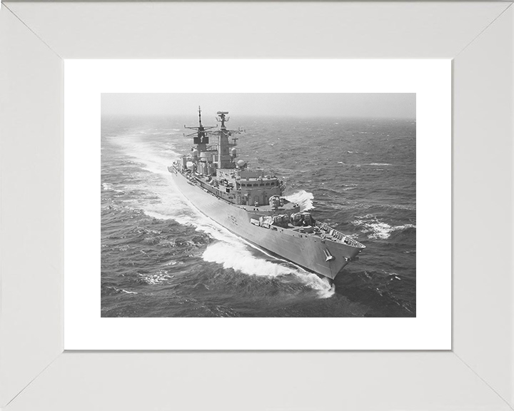 HMS Boxer (F92) Royal Navy Type 22 Frigate High Starboard Bow View Photo Print Wall Art Decor Posters, Prints, & Visual Artwork Hampshire Prints 10 x 8 White Frame Yes