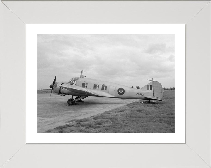 RAF Avro 652A Anson on the Ground Photo Print - Royal Air Force Aircraft Hampshire Prints 10 x 8 White Frame Yes