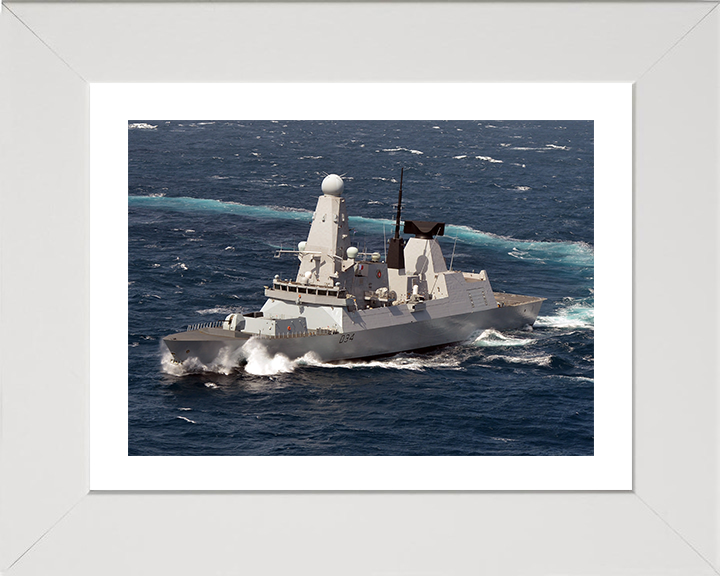 HMS Diamond (D34) Photo Print - At Sea June 2012 - Royal Navy Type 45 Destroyer Posters, Prints, & Visual Artwork Hampshire Prints 10 x 8 White Frame Yes