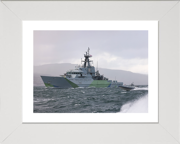 HMS Tyne (P281) Photo Print - With USV Oct 2025 - Royal Navy River Class Patrol Vessel