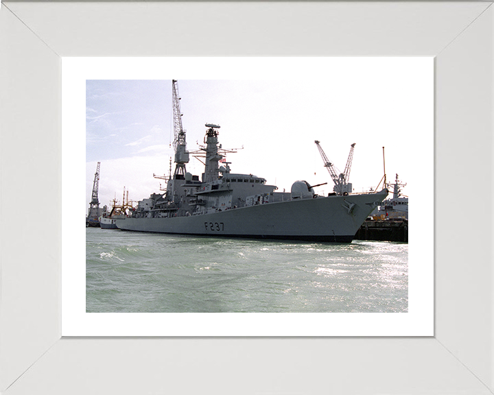 HMS Westminster (F237) Photo Print - Portsmouth - Royal Navy Type 23 Frigate Hampshire Prints 10 x 8 White Frame Yes