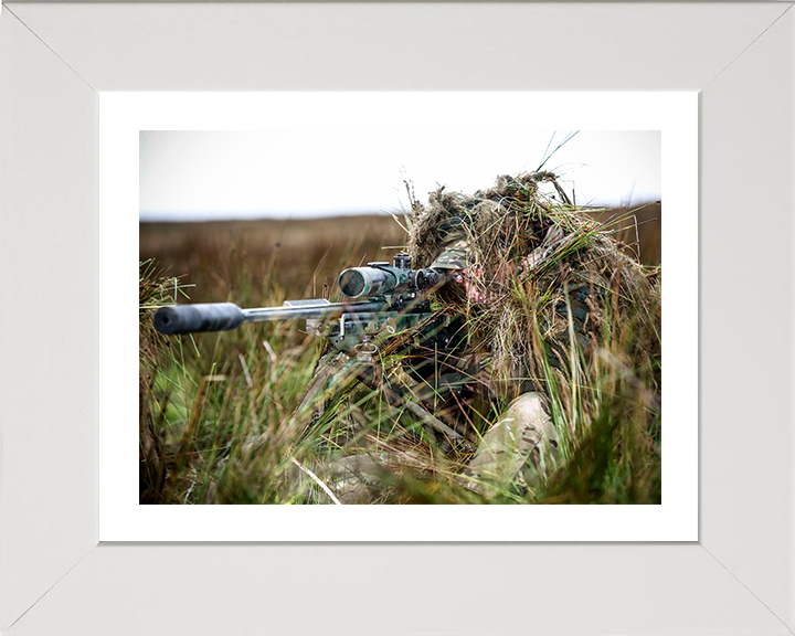 RAF Regiment Sniper Photo Print - Royal Air Force Hampshire Prints 10 x 8 White Frame Yes